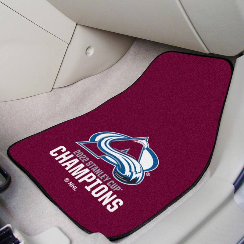 FANMATS Colorado Avalanche 2022 Stanley Cup Championship 2-pc Carpet Car Mat Set - 33601