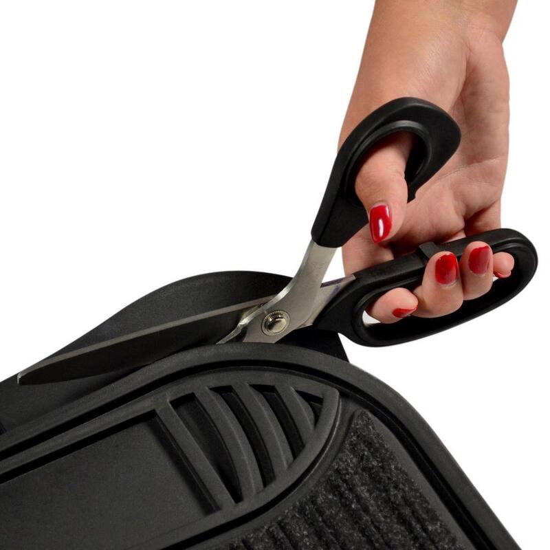 FANMATS Army Black Heavy Duty 2-Piece 20 in. x 27 in. Vinyl Car Mat - 15684
