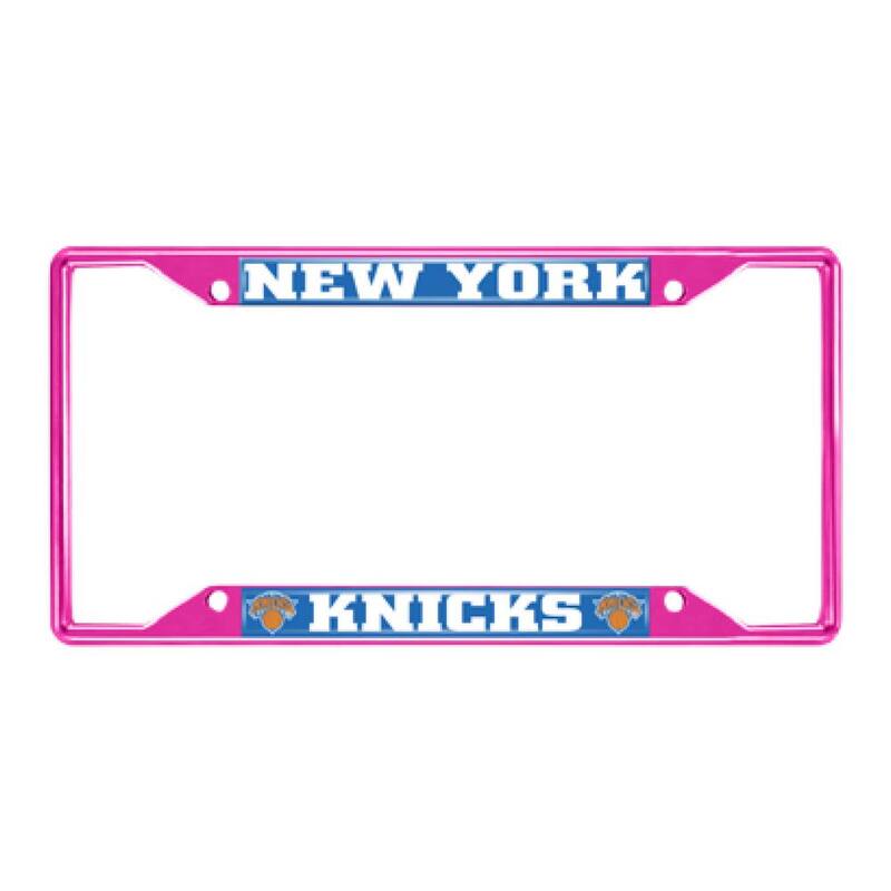 FANMATS Universal Fit NBA - New York Knicks License Plate Frame - Pink - 44029