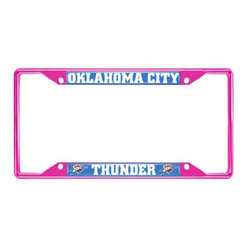 FANMATS Universal Fit NBA - Oklahoma City Thunder License Plate Frame - Pink - 44030