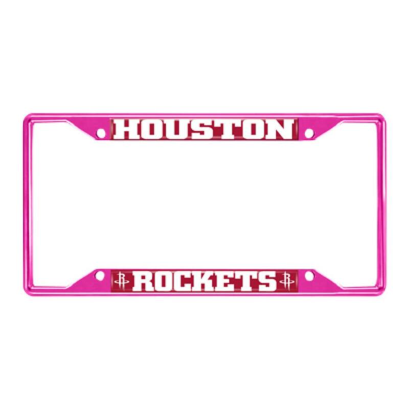 FANMATS Universal Fit NBA - Houston Rockets License Plate Frame - Pink - 44025