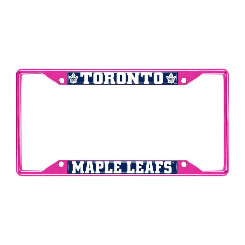 FANMATS Universal Fit NHL - Toronto Maple Leafs License Plate Frame - Pink - 43938
