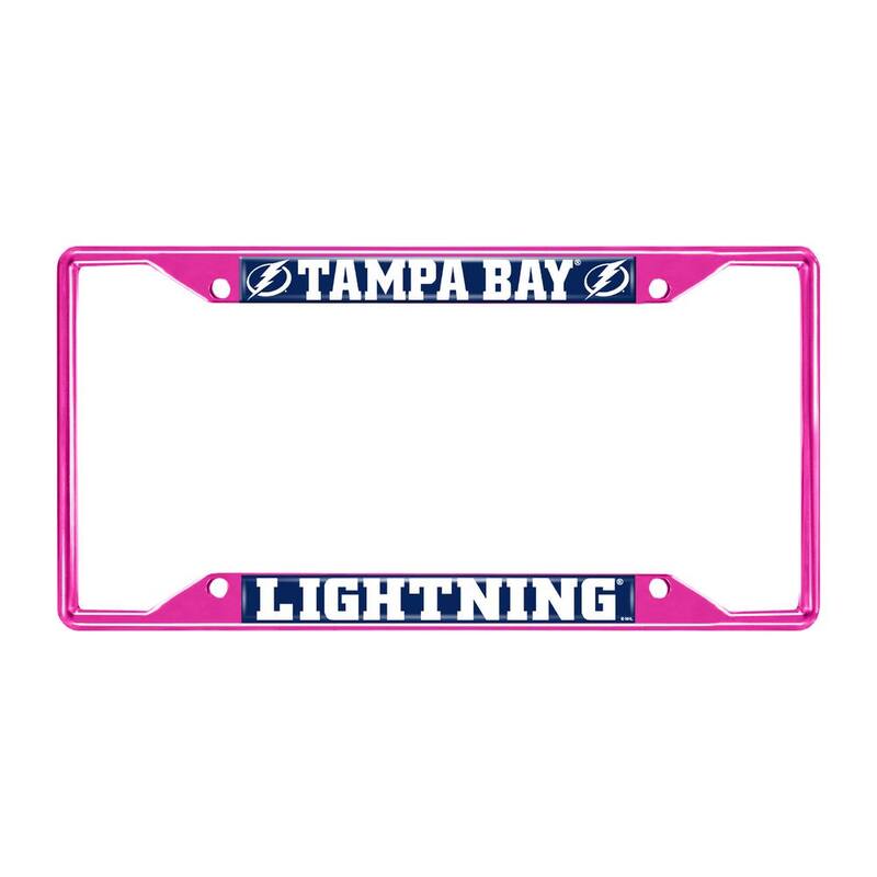 FANMATS Universal Fit NHL - Tampa Bay Lightning License Plate Frame - Pink - 43937