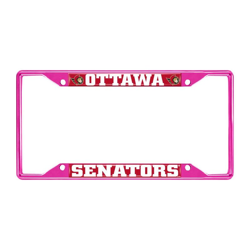 FANMATS Universal Fit NHL - Ottawa Senators License Plate Frame - Pink - 43931