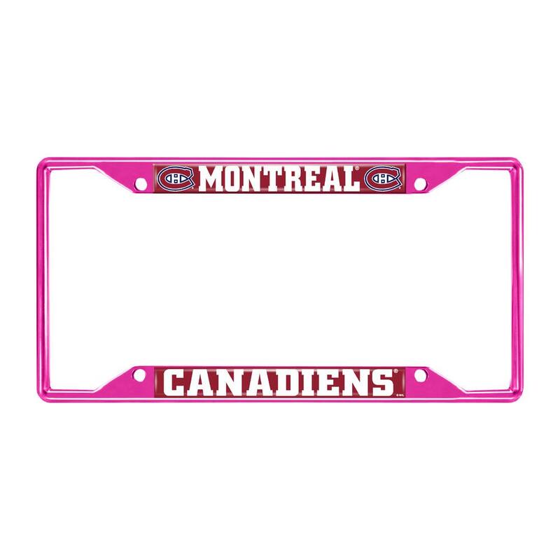 FANMATS Universal Fit NHL - Montreal Canadiens License Plate Frame - Pink - 43926