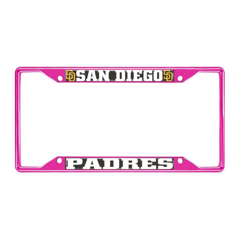 FANMATS Universal Fit MLB - San Diego Padres License Plate Frame - Pink - 43814