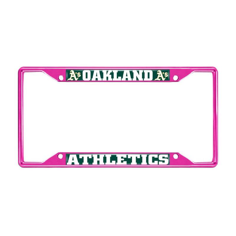 FANMATS Universal Fit MLB - Oakland Athletics License Plate Frame - Pink - 43807