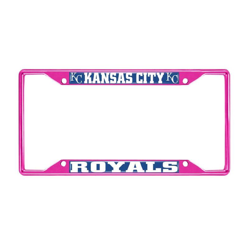 FANMATS Universal Fit MLB - Kansas City Royals License Plate Frame - Pink - 43799