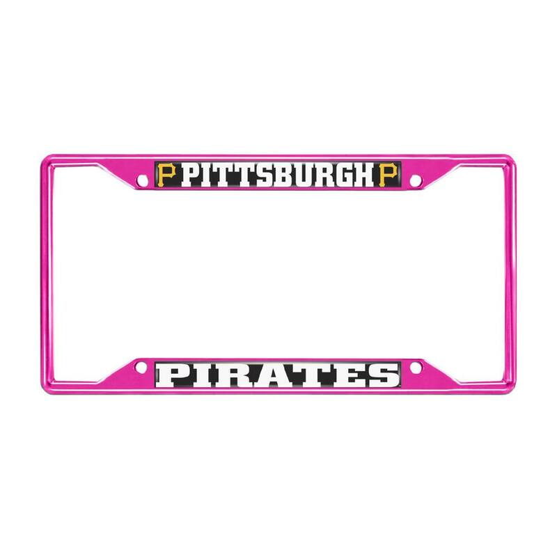 FANMATS Universal Fit MLB - Pittsburgh Pirates License Plate Frame - Pink - 43797