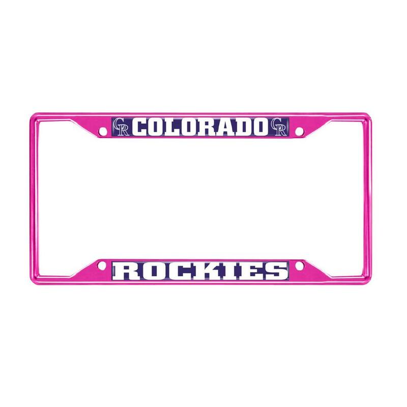FANMATS Universal Fit MLB - Colorado Rockies License Plate Frame - Pink - 43794