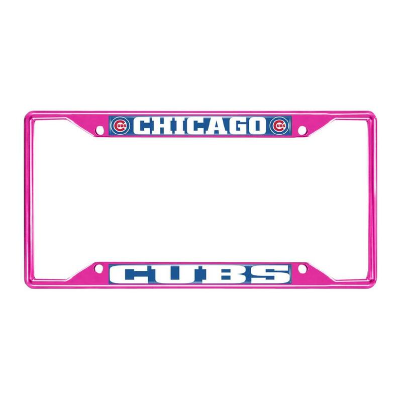 FANMATS Universal Fit MLB - Chicago Cubs License Plate Frame - Pink - 43791