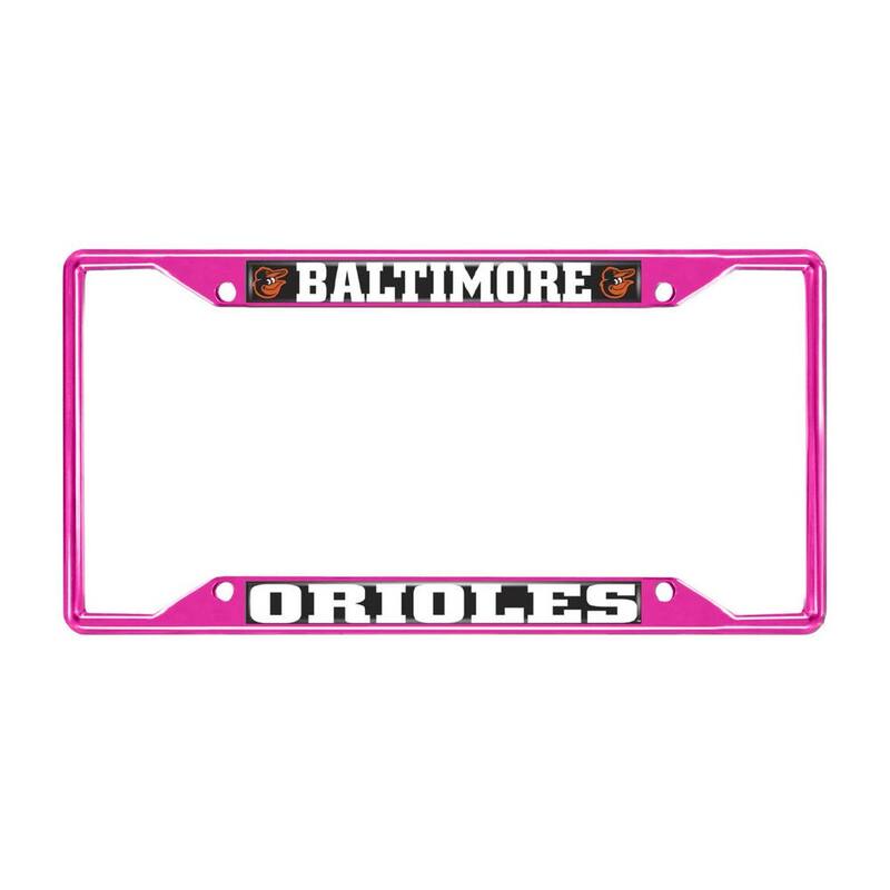 FANMATS Universal Fit MLB - Baltimore Orioles License Plate Frame - Pink - 43789