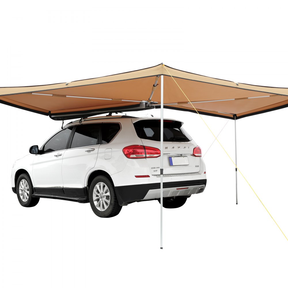VEVOR Vehicle Awning 270 Degree, 8.2' Height Retractable Car Side Awning, PU3000mm UV50+ Car Awning with Waterproof Storage Bag, Suitable for Truck, SUV, Van, Campers - QCCPSSS20X7528OC7V0