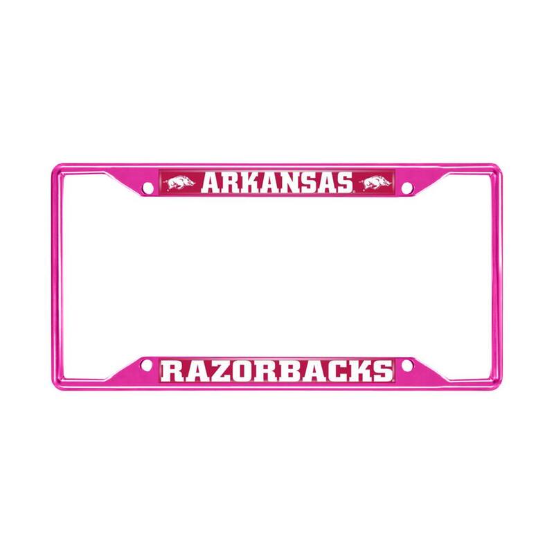 FANMATS Universal Fit University of Arkansas License Plate Frame - Pink - 43724