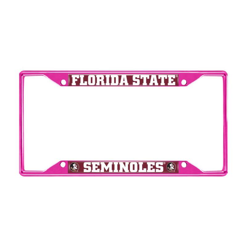 FANMATS Universal Fit Florida State University License Plate Frame - Pink - 43723