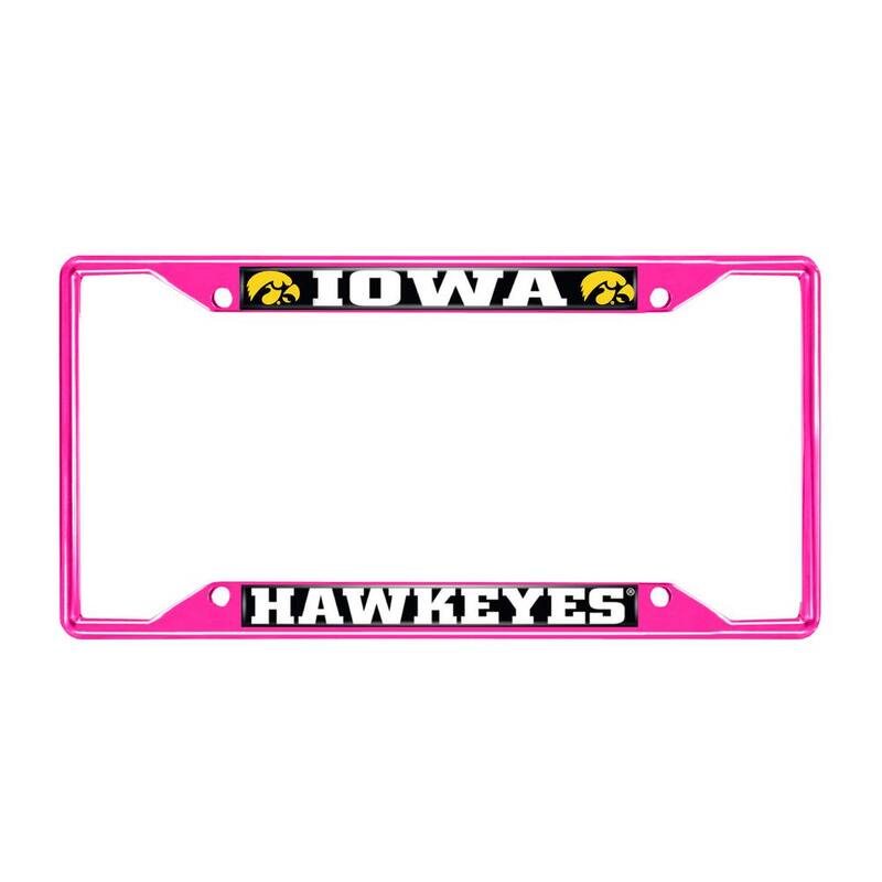 FANMATS Universal Fit University of Iowa License Plate Frame - Pink - 43716