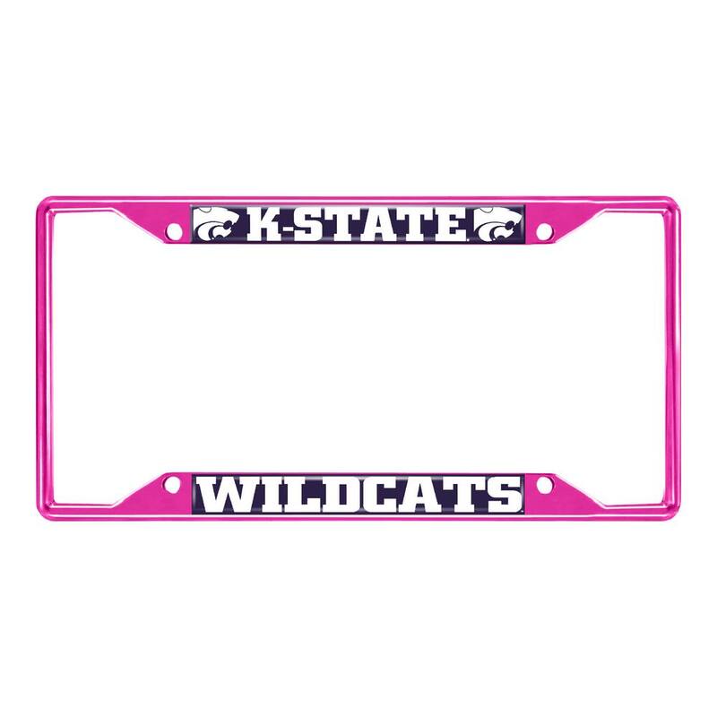 FANMATS Universal Fit Kansas State University License Plate Frame - Pink - 43556