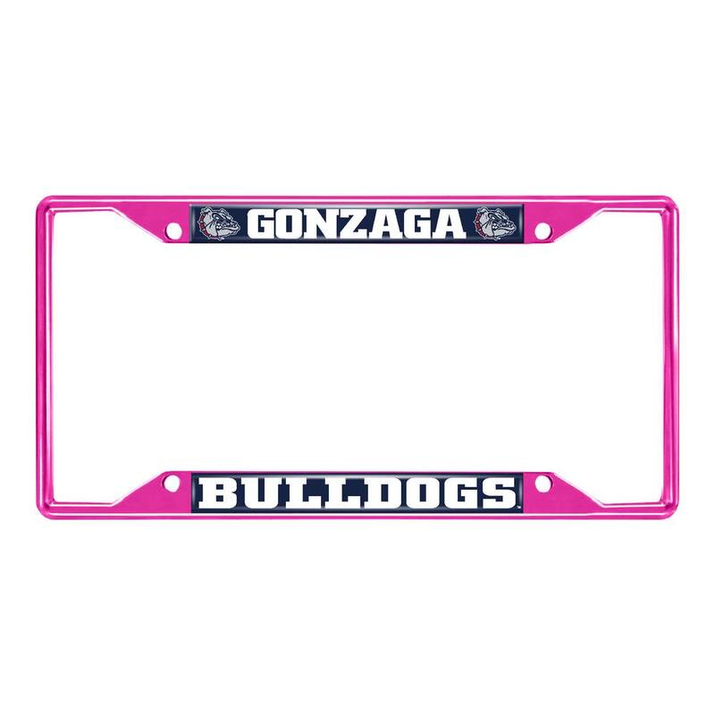 FANMATS Universal Fit Gonzaga University License Plate Frame - Pink - 43552