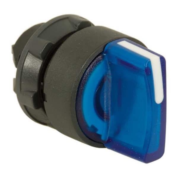 Schneider Electric Interruptor selectos Illum Selector, 3 posiciones, 22mm, azul - ZB5AK1363
