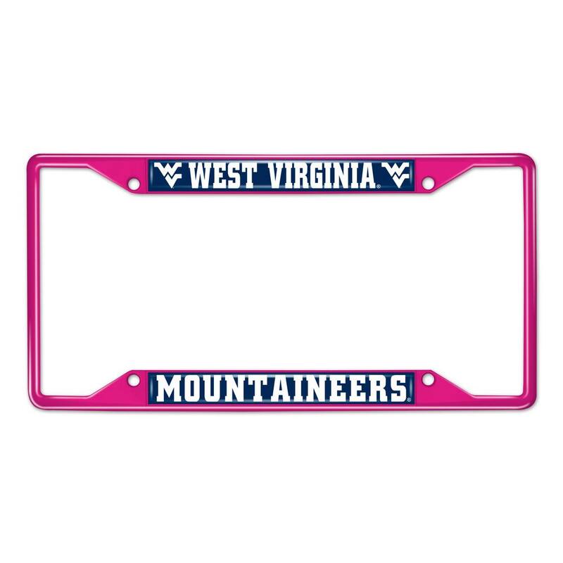 FANMATS Universal Fit West Virginia University License Plate Frame - Pink - 43548
