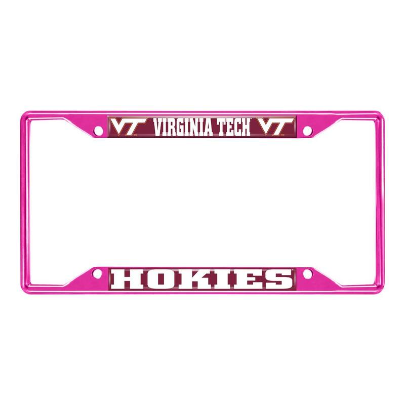 FANMATS Universal Fit Virginia Tech License Plate Frame - Pink - 43547