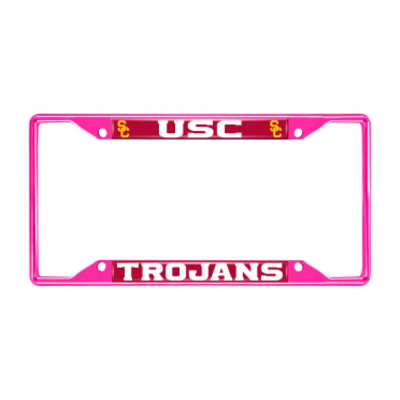 FANMATS Universal Fit University of Southern California License Plate Frame - Pink - 43545