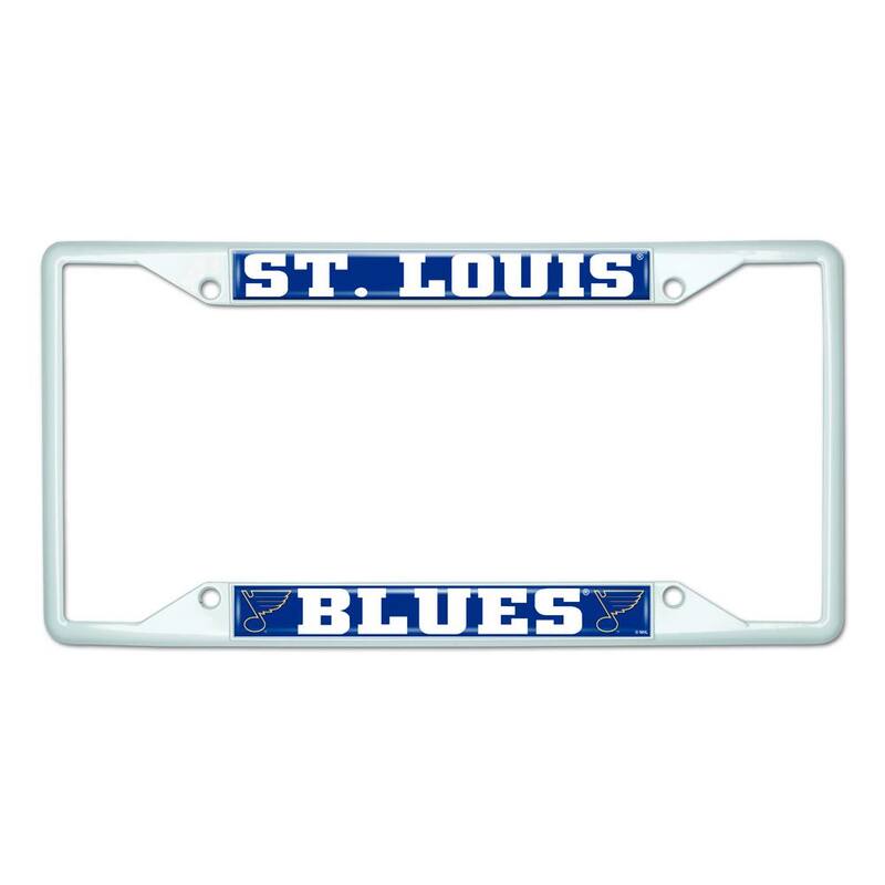 FANMATS Universal Fit NHL - St. Louis Blues License Plate Frame - White - 43968