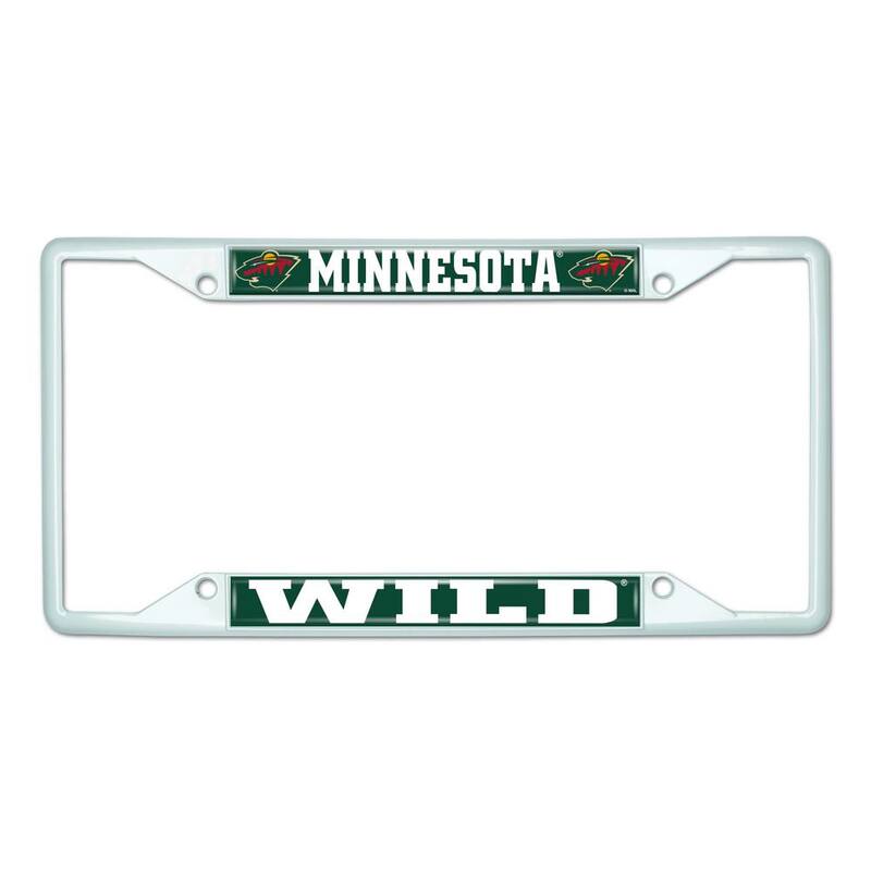 FANMATS Universal Fit NHL - Minnesota Wild License Plate Frame - White - 43957