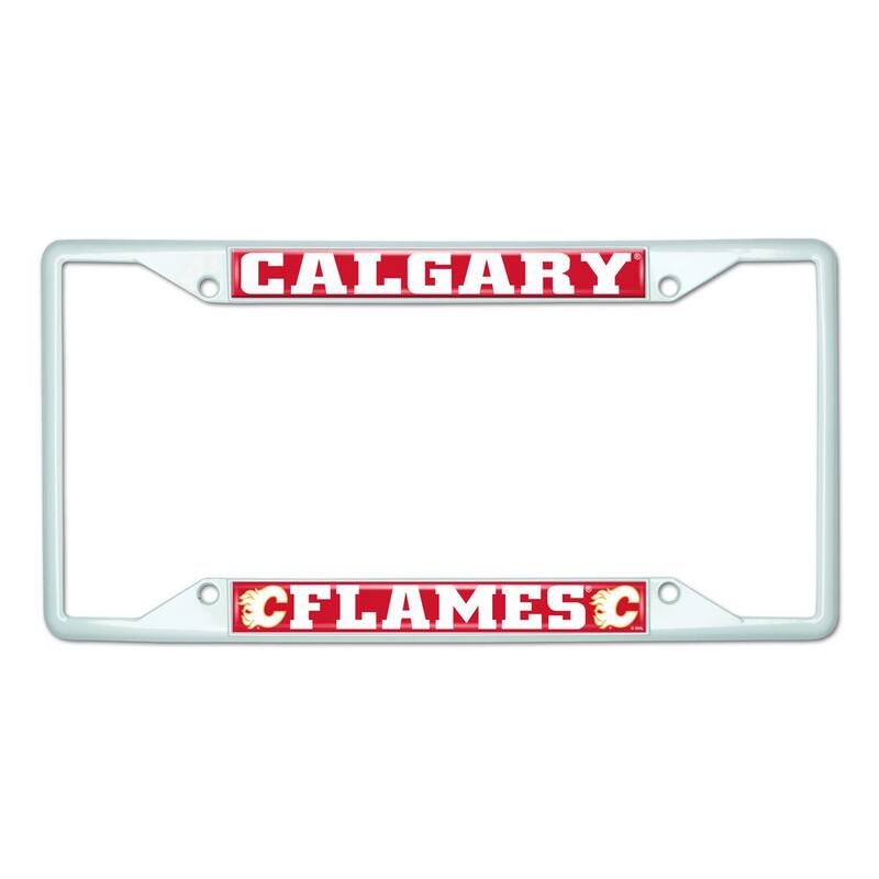 FANMATS Universal Fit NHL - Calgary Flames License Plate Frame - White - 43947