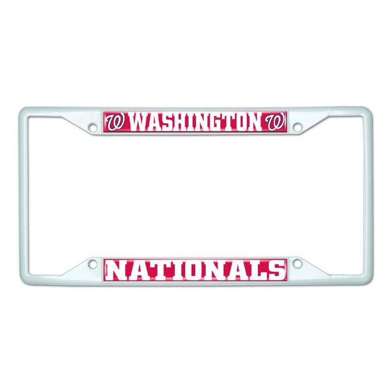 FANMATS Universal Fit MLB - Washington Nationals License Plate Frame - White - 43845