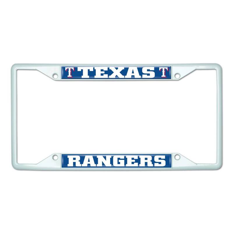 FANMATS Universal Fit MLB - Texas Rangers License Plate Frame - White - 43839