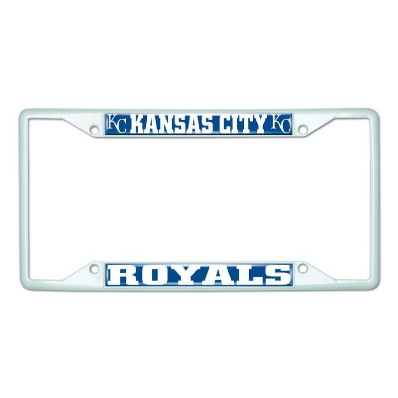 FANMATS Universal Fit MLB - Kansas City Royals License Plate Frame - White - 43829