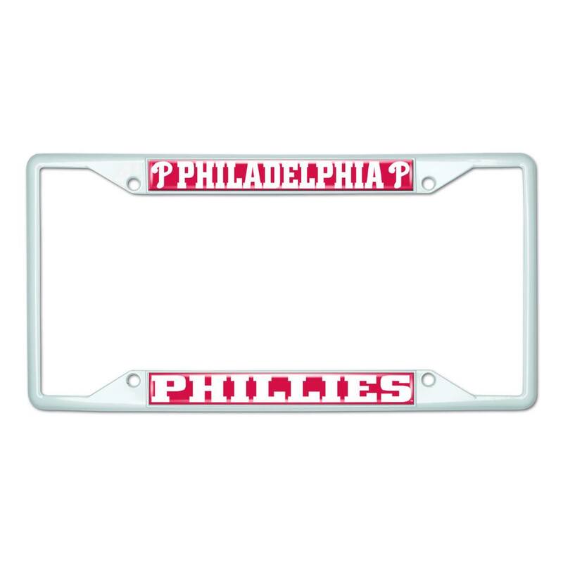 FANMATS Universal Fit MLB - Philadelphia Phillies License Plate Frame - White - 43828