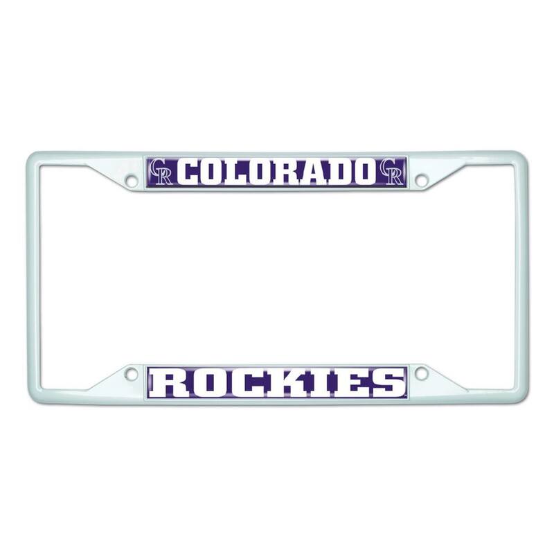 FANMATS Universal Fit MLB - Colorado Rockies License Plate Frame - White - 43824