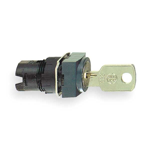 Schneider Electric Interruptor selector no iluminado, 16mm, 3 posiciones, con llave - ZB6CGH