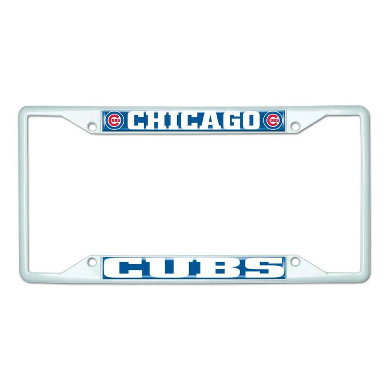 FANMATS Universal Fit MLB - Chicago Cubs License Plate Frame - White - 43821