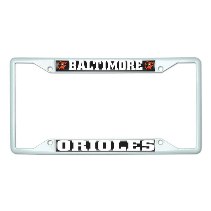 FANMATS Universal Fit MLB - Baltimore Orioles License Plate Frame - White - 43819