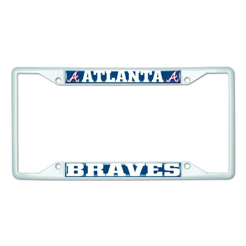 FANMATS Universal Fit MLB - Atlanta Braves License Plate Frame - White - 43818