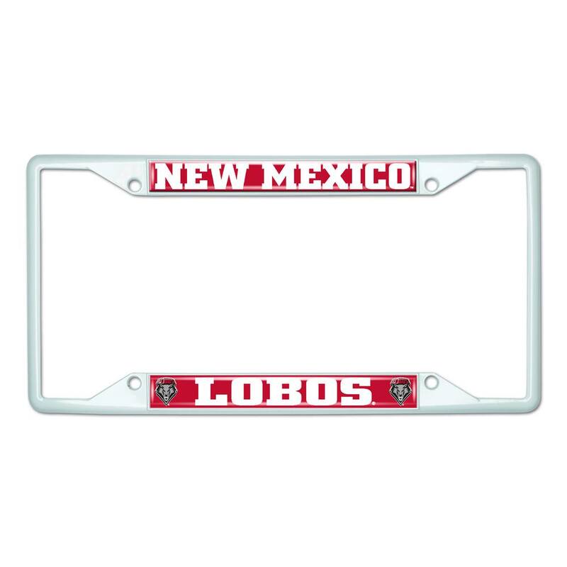 FANMATS Universal Fit University of New Mexico License Plate Frame - White - 43687