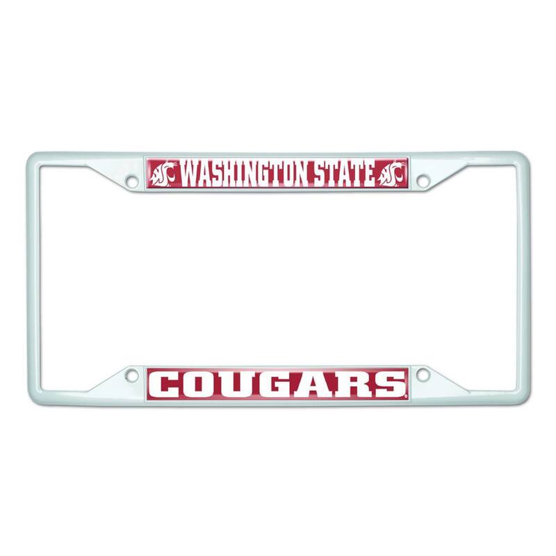 FANMATS Universal Fit Washington State University License Plate Frame - White - 43684