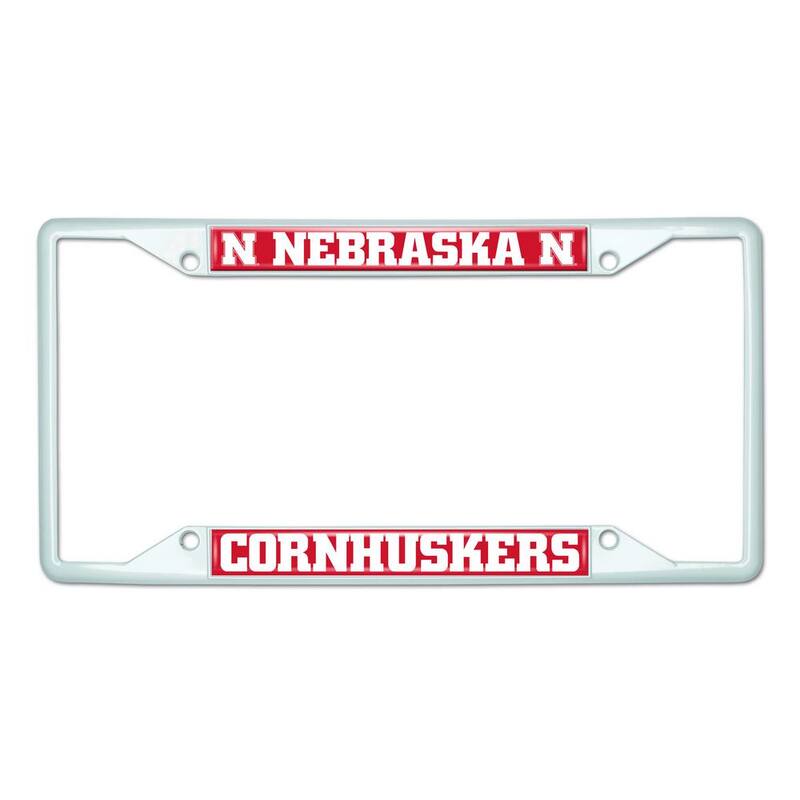 FANMATS Universal Fit University of Nebraska License Plate Frame - White - 43511