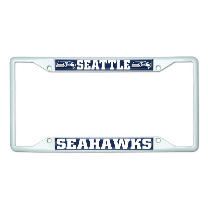 FANMATS Universal Fit NFL - Seattle Seahawks License Plate Frame - White - 43489