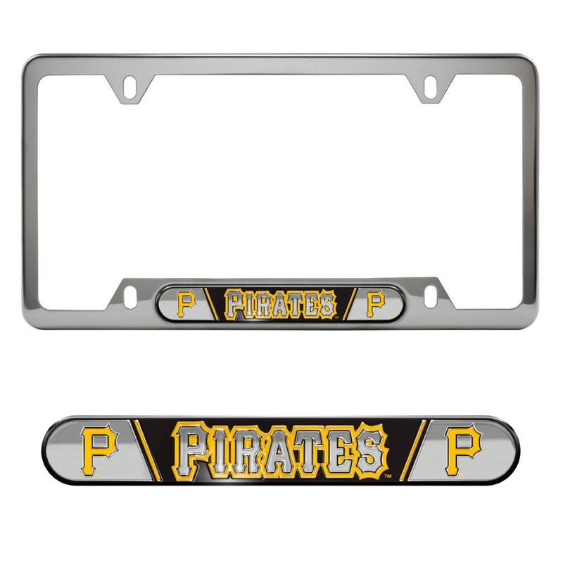 FANMATS Pittsburgh Pirates Embossed License Plate Frame 6.25in x 12.25in - 63374