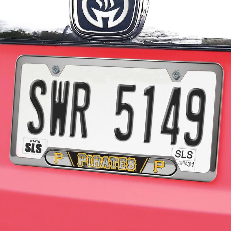 FANMATS Pittsburgh Pirates Embossed License Plate Frame 6.25in x 12.25in - 63374