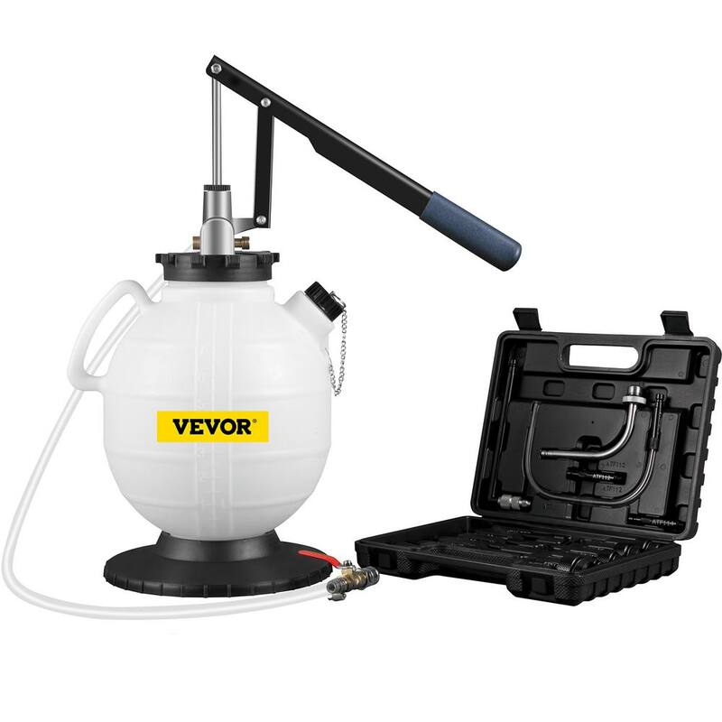 VEVOR Transmission Fluid Bleeder 7.5 L Transmission Oil Pressure Tool Set with 15-Pieces ATF Filler Adapters for Most Cars - QCBS7.5L15ATFVU71V0