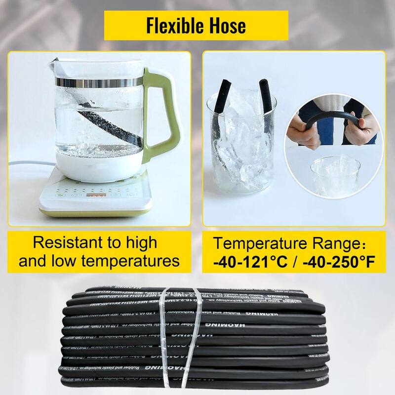 VEVOR Hydraulic Hose 328 ft. Rubber Hydraulic Hoses 3/8 in. 5000 PSI with 2 High-Tensile Steel Wire Braid 40 °F to 250 °F - 00PSIHFSUMIYF3QDMV0