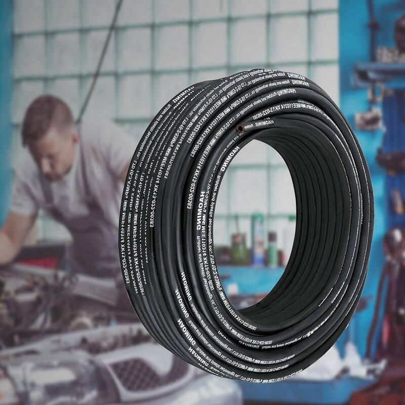 VEVOR Hydraulic Hose 328 ft. Rubber Hydraulic Hoses 3/8 in. 5000 PSI with 2 High-Tensile Steel Wire Braid 40 °F to 250 °F - 00PSIHFSUMIYF3QDMV0
