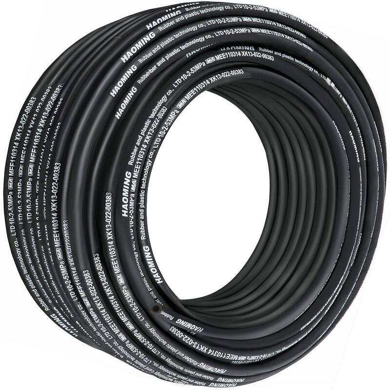 VEVOR Hydraulic Hose 328 ft. Rubber Hydraulic Hoses 3/8 in. 5000 PSI with 2 High-Tensile Steel Wire Braid 40 °F to 250 °F - 00PSIHFSUMIYF3QDMV0
