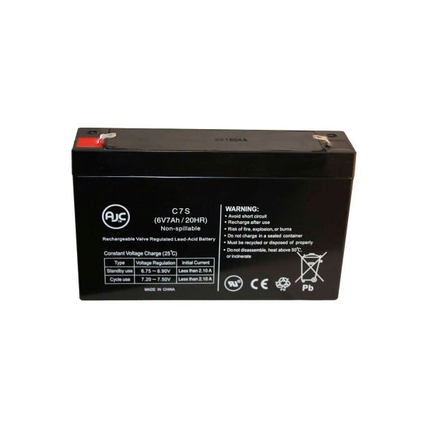 Battery Clerk UPS Battery, UPS, 6V DC, 7 Ah, Cabling, F1 Terminal - EMERSON-SW1000 UB670