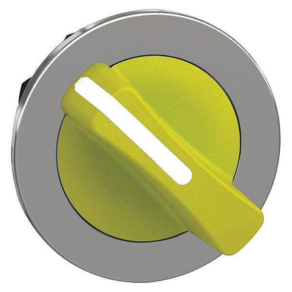 Interruptor selector de mango corto Schneider Electric, amarillo, 2 posiciones, 30mm - ZB4FD205